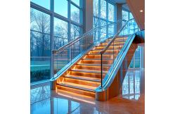 China Industrial-Grade Stainless Steel Handrails with 8mm Glass Clamps for Balustrades supplier