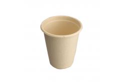 China Hot Chocolate Biodegradable Sugarcane Bagasse Cup 8Oz Takeaway Coffee Cups With Lids supplier