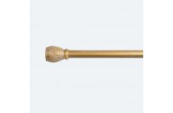 China Customized White Gold Colour Curtain Rod Kit 1-6M Aluminum Alloy Finials supplier