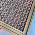 China Interior Wall Cladding Johnson  Wire Screen , Antique Brass Finished Crimpled Mesh factory