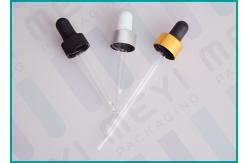 China PP Ribbed 18/400 Rubber Teat Dropper For Essential Oil Packaging supplier