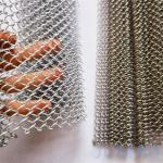 Spiral Metal Mesh Curtains With Diamond Holes For Space Division