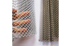 China Spiral Metal Mesh Curtains With Diamond Holes For Space Division supplier