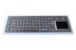China Metal Backlit USB Keyboard / Backlit Mechanical Keyboard With Ruggedized Touchpad supplier