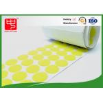 Roll Yellow Color Custom Patches , 20 * 20mm Sticky Dots for sale