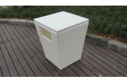 China All Weather White PE Rattan Storage Box White Aluminum Frame supplier