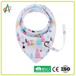 100% Cotton Newborn Baby Bibs 34x31CM With Pacifier Clip Adjustable for sale