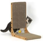 L Shape Cat Scratcher High Density Corrugated Paper Wall Mounted Scratching Pad for sale