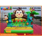 Double Stitching Monkey Jungle  Commercial Bouncy Castles / Kids Inflatable Jumper for sale
