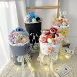 Creative Plush Flower Bouquet With Light , Simulation Bouquet Cute Stuffed Animal Bouquet For Valentine's Day Girlfriend Gift for sale
