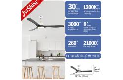 China Living Room LED Ceiling Fan with Plastic Blades and REACH Certificate by 1stshine supplier