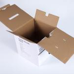 Paper Big Corrugated Boxes Packaging Blanche Disposable Size Customized for sale