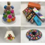 12 Pcs PET Plastic Macaron Containers Embossing Printing Handling for sale