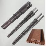 X800 Nitride Conical Twin Extruder Barrel To Process PVC PP PE LDPE HDPE PLA ABS for sale