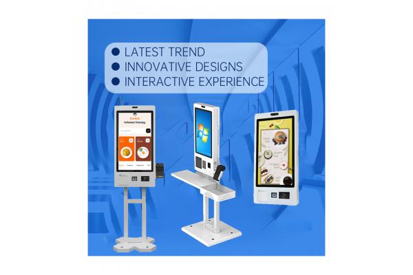 Wall Mounted Self Ordering Restaurant Kiosks With Capacitive Touch Screen