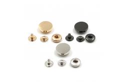 China Custom Snap Buttons 4 Parts Metal With Logo Black Ancient Silver supplier