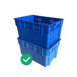 Nestable HDPE Food Plastic Crates Dynamic Load 50Kg UV Resistant for sale