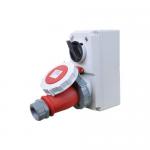 Red IP67 Industrial Interlocked Switch Socket Plug 16A 5 Pole Moistureproof for sale