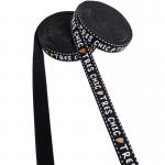 Lettered 20mm Elastic Webbing Custom Printed Elastic Band Nylon And Latex