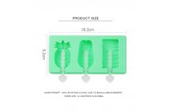 China Multifunction 3 Cavities Silicone Ice Cube Trays For Ice Cream supplier