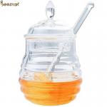 Wholesale Food Grade Polystyrene Honey Splash Bar Honey Pot Honey Jar For Honey Storage for sale
