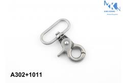 China Flexible Swivel Clasp Hooks / Small Spring Snap Hook Silver Surface supplier