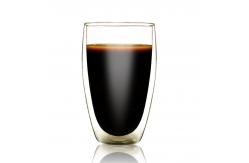 China 350ml Borosilicate Double Wall Insulated Glass Mug supplier
