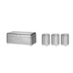 Keep Your Kitchen Essentials Fresh and Organized with Crown Series Metal Bread Bin Set for sale