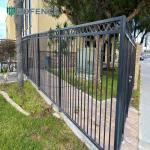 Fire Escape Black Tubular Metal Fence Emergency Access for sale