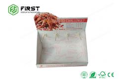 China Custom Recyclable Retail CDU Counter Display Stand Pegs Hooks Cardboard Counter Display supplier