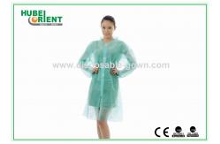 China 55gsm Single Use Tyvek Protective Lab Coat With Velcros Closure supplier