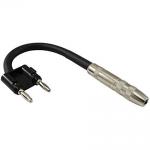 1/4 to Banana Plug Adapter Cables , 6 Inch Gender Changer Cable PVC Surface for sale