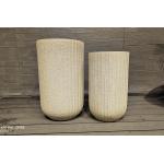 Fiber Clay Round Planter in Modern Fiber Cement Pot for Any Spac for sale