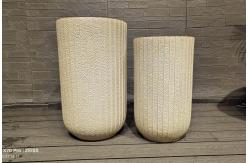 China Fiber Clay Round Planter in Modern Fiber Cement Pot for Any Spac supplier