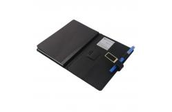 China Custom LED Logo PU Leather Notebook For Business Office Usage supplier