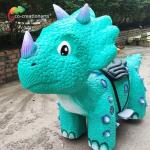 Blue Color Battery Powered Dinosaur Ride On Wear Resistance for sale