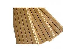 China Sound Absorbing Board Fire Retardant Finished Function Room Wood Grooved Acoustic Panel supplier