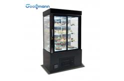 China Refrigerated Cake Display Cooler Cabinet Dessert Right Angle Floor Style Fridge supplier