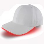 Luminous LED Baseball Caps Hats With Red Lights White Color for sale
