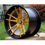 BC70 Cheap Golden Rim Benz Super Deep Concave Forged 2 Piece Wheels for sale