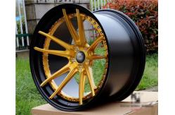 China BC70 Cheap Golden Rim Benz Super Deep Concave Forged 2 Piece Wheels supplier