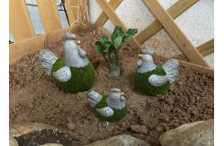 China Chicken Duck Pottery Garden Ornaments Handmade Ceramic Garden Decorations supplier