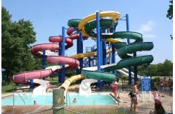 China 7m Width Private Pool Water Slides Children Amusement Park Games Amuse Ride supplier