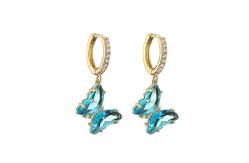 China Cubic 18k gold plated hoop earrings supplier