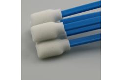 China Printerhead Cleaning Foam Tip Swabs With Blue Handle supplier