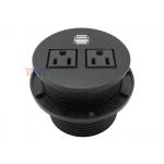 4 In 1 Desktop Power Grommet Hidden Desk Plug 2 X US Power Strips With 2 USB Black And White for sale