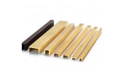 China Extrusion Profile Brushed Brass Tile Trim 12mm Wall Transition U Shape supplier