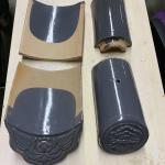 Grey House Chinese Glazed Roof Tiles Bright Surface for sale