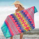 Printed Microfiber Suede Beach Towel Absorbent Soft Durable for sale