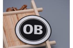 China White Tatami Fabric Printed Labels With Black Silicone Logo For Garments supplier